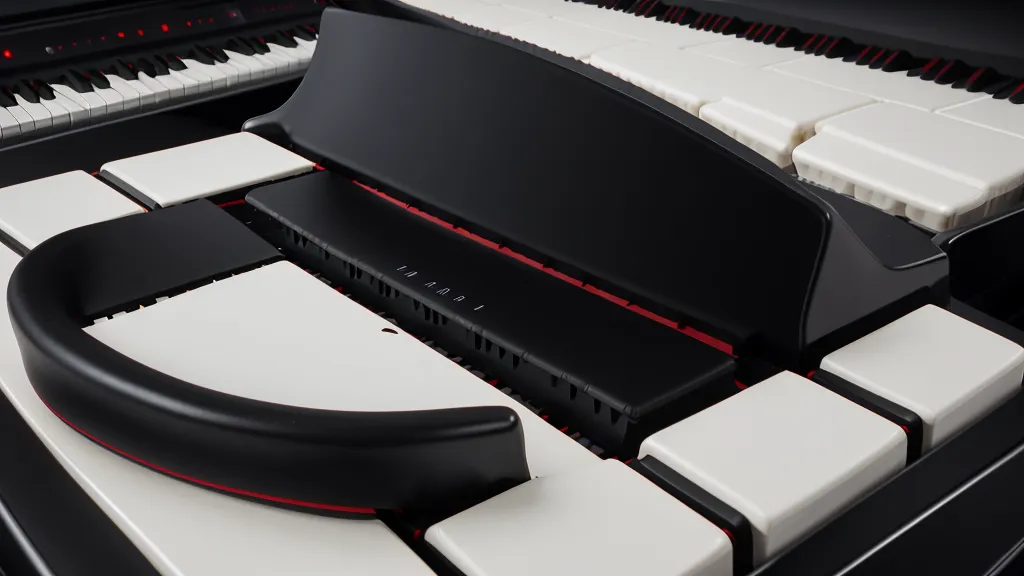 Rückansicht eines Digitalpianos mit angeschlossenen Stereo-Klinkenkabeln für das Online-Klavierlernen
