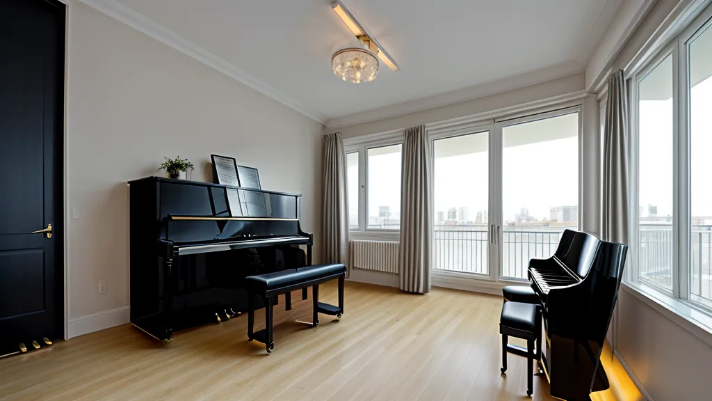 Nahaufnahme von Händen auf einem Digitalpiano mit Tablet-Kurs am Abend