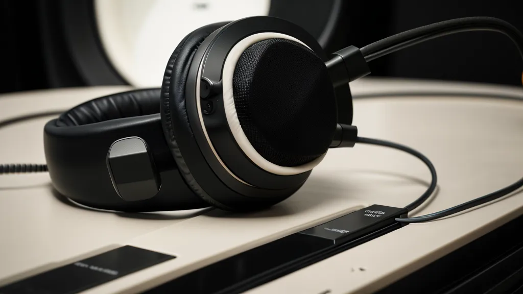 Kabelgebundene Kopfhörer für latenzfreies Spiel liegen auf den Tasten eines Digitalpianos im Online-Klavierkurs