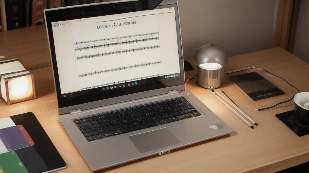 Laptop-Bildschirm mit Modulübersicht eines Online-Kurs-Vergleichs beim Klavier lernen